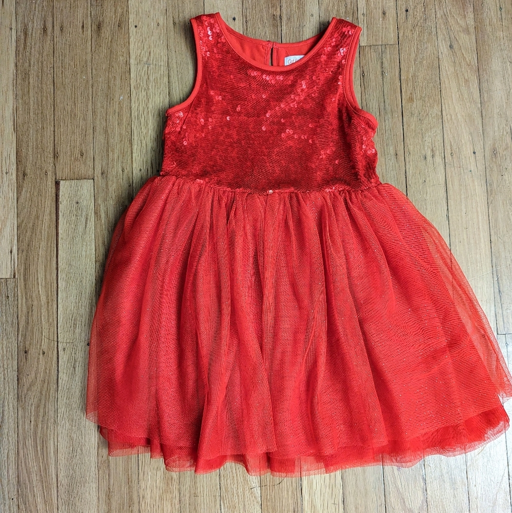 Red dress with sequins 5T Cat and Jack
